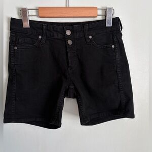 Vince Luce Black Jean Shorts Size 25 Button Fly Cotton Summer Beach Vacation